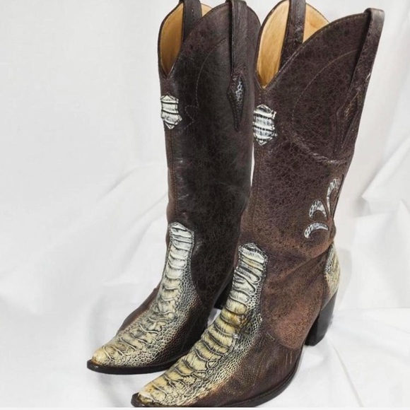 Y2k Snakeskin Cowboy Boots - Picture 3 of 4
